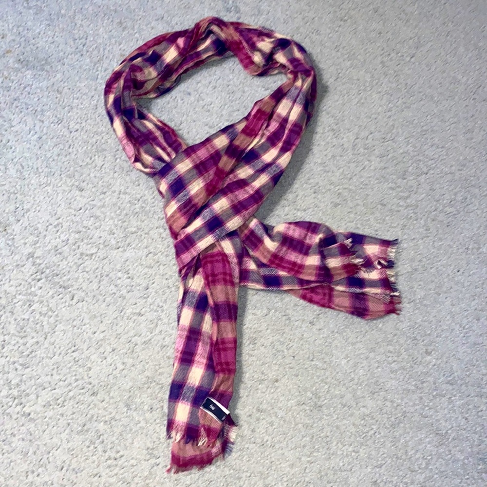 Gap Purple Plaid Scarf